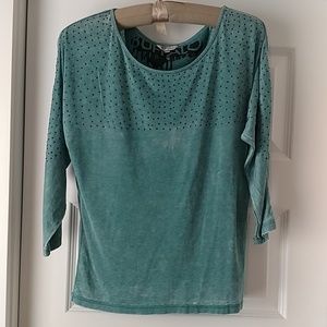 David Bitton Buffalo Teal 3/4 Sleeve Shirt